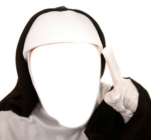 Crazy Nun Фотомонтажа