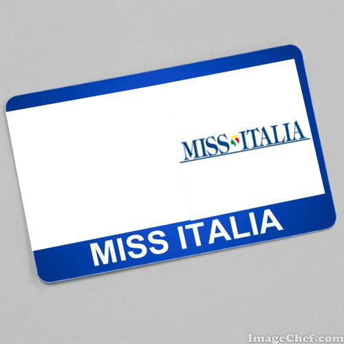 Miss Italia Card Photo frame effect
