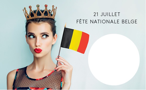 21 Juillet Fête national Belge Fotomontagem