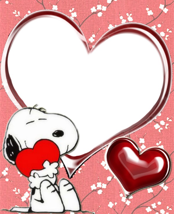 snoopy Love Photo frame effect