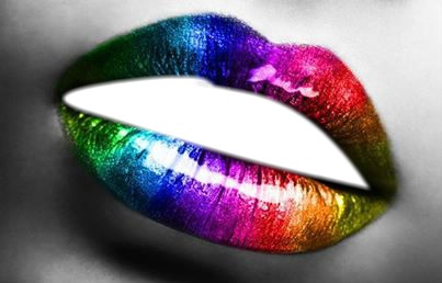 La lèvre multicolor Fotomontasje
