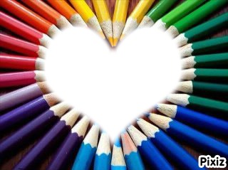 Coeur de crayon Photo frame effect