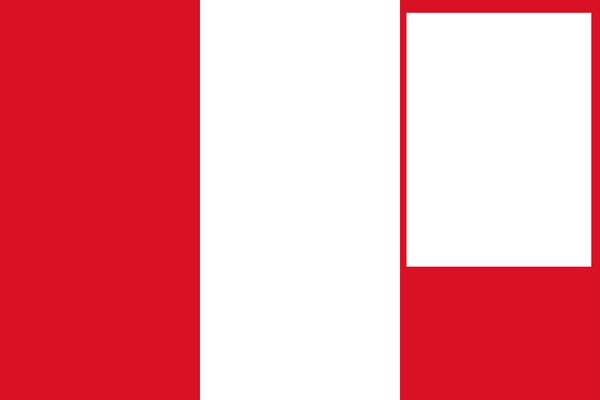Peru flag フォトモンタージュ