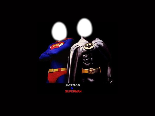 batman and superman Montaje fotografico