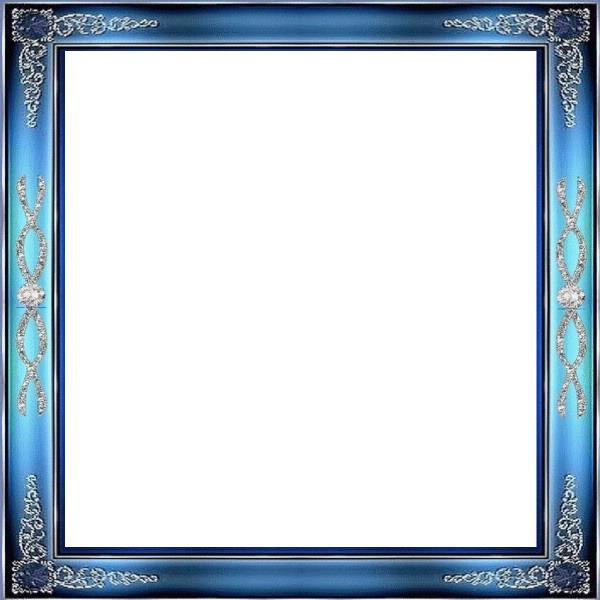cadre bleu bijoux Fotomontaža