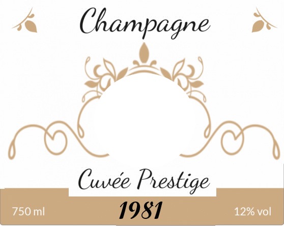 étiquette champagne フォトモンタージュ