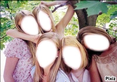 5 filles Photomontage