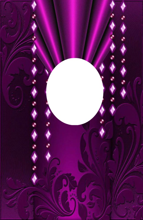 purple beads Photo frame effect