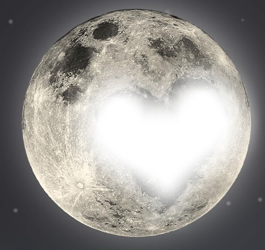 moon heart Photo frame effect