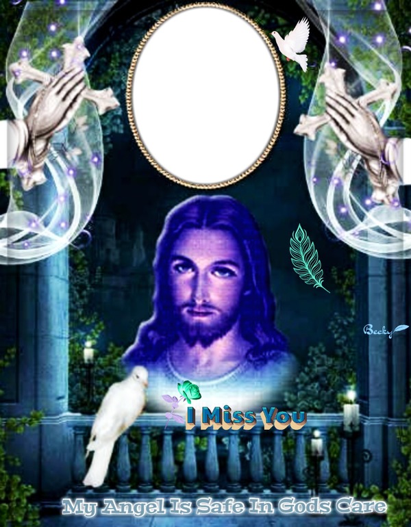 in gods care Photo frame effect