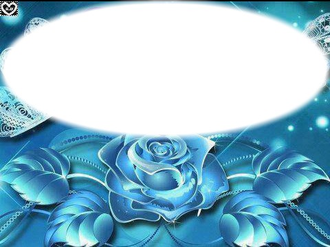 blue rose Photomontage