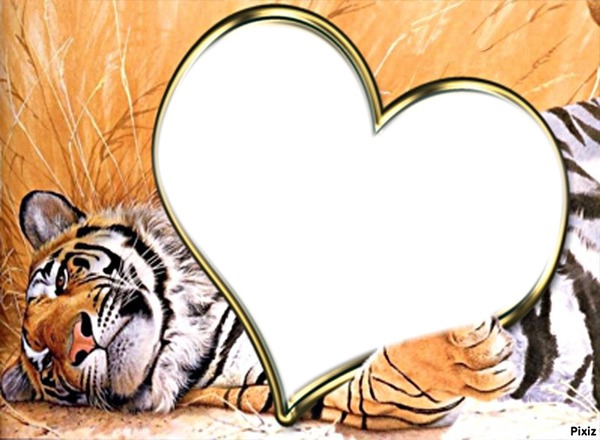 coeur tigre Fotomontage