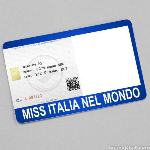 Miss Italia nel Mondo Card Fotomontaż