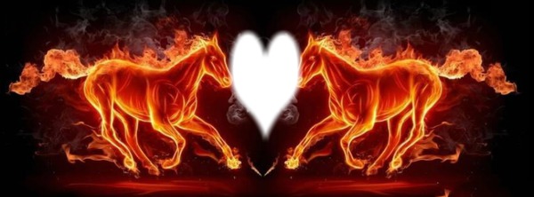 caballos de fuego Photo frame effect