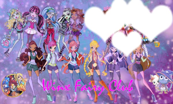 les winx et les monster high Valokuvamontaasi