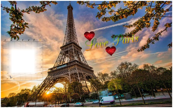 Love Paris Montaje fotografico