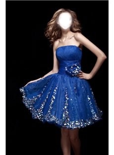 robe bleu Fotomontaža
