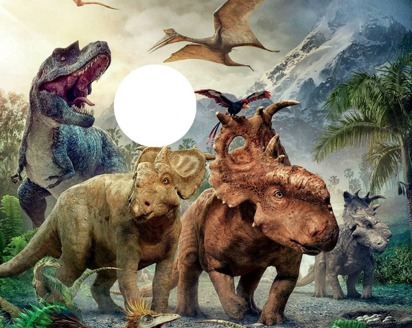 Dinosaurios Photomontage