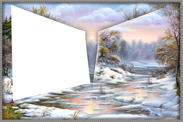 Paysage hivernal Valokuvamontaasi