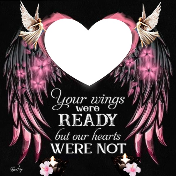 your wings were ready Photo frame effect