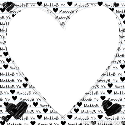 Corazón con mosaico de la palabra MattyB Photo frame effect