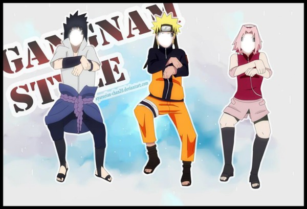 Gangnam Style - Sasuke, Naruto e Sasuke Fotomontage