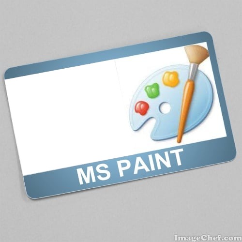 MS Paint Card Photo frame effect