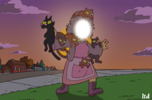 la dame au chat simpsons Valokuvamontaasi
