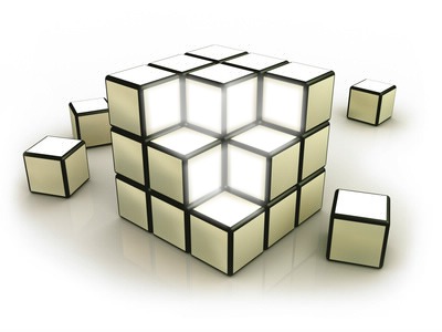 cubo desarmado Photo frame effect