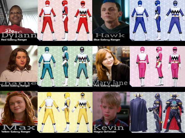 Power Rangers Lost Galaxy color morphs Photo frame effect