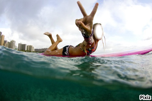 surfeuse Montaje fotografico