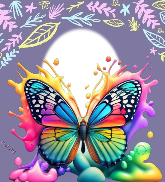 Cc Mariposa de colores Montaje fotografico