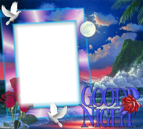 Gute Nacht Fotomontage