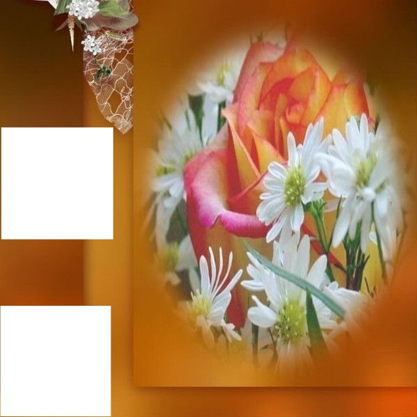Panneau fleuri Fotomontage