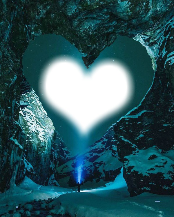 Heart Cave Photo frame effect