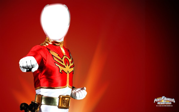 Power Ranger Rojo Megaforce Montaje fotografico