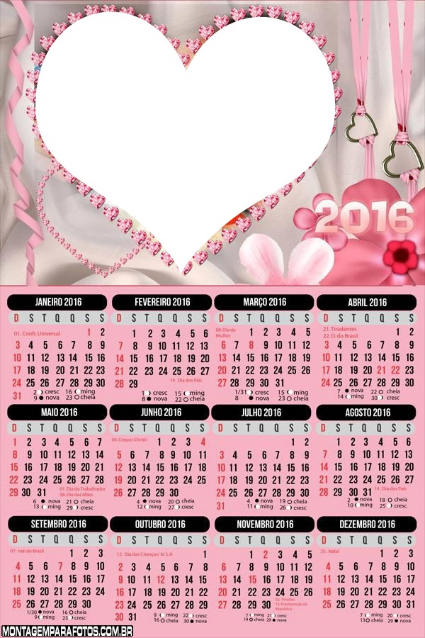calendario 2016 Montaje fotografico