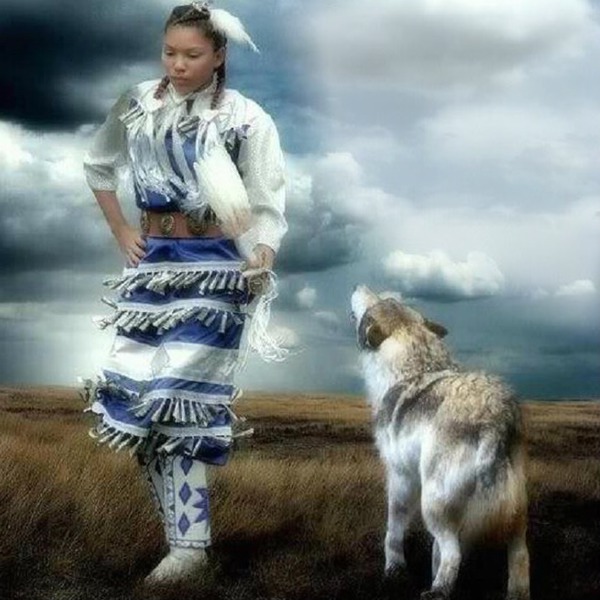Dance with wolf Fotomontāža