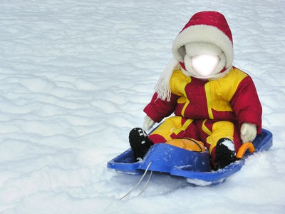 bébé ski Montaje fotografico