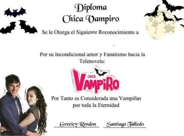 diploma de chica vampiro Montaje fotografico