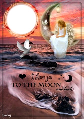 i love you to the moon an back Photomontage