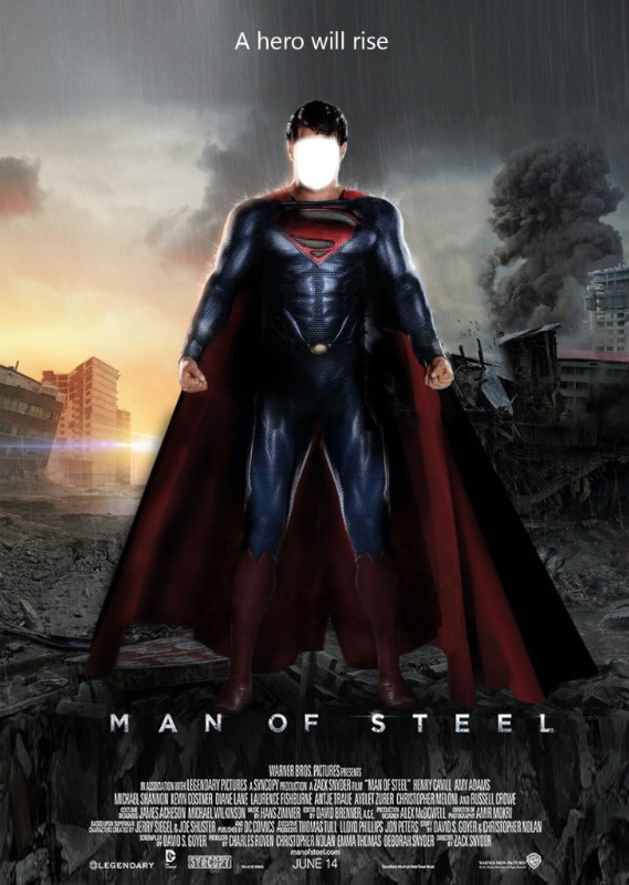 film man of steel Fotomontagem