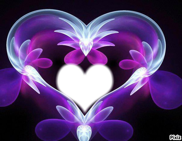 purple heart Photo frame effect