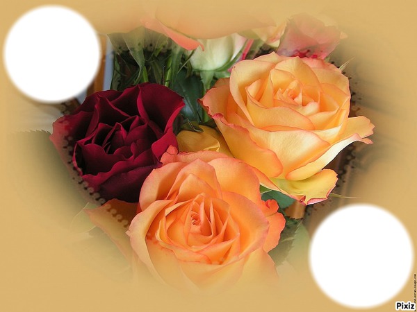*Trois jolies roses pour toi Maman* Фотомонтаж