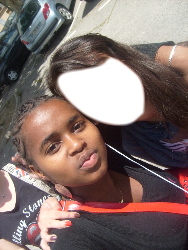 fille noire et son amie Fotomontaža