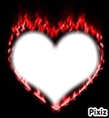 coeur de flam Фотомонтажа