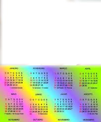 calendario COLORIDO Montaje fotografico