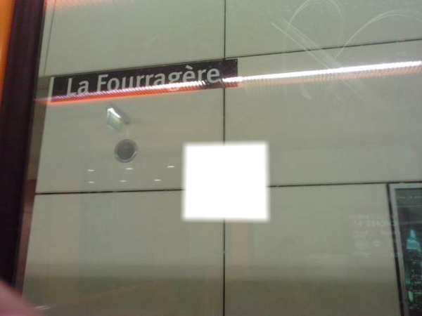 Panneau Station de Métro La Fourragère Fotomontaggio