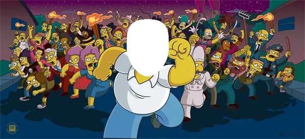 Simpsons Mob Fotomontaggio