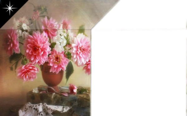 cadre fleurs Фотомонтаж